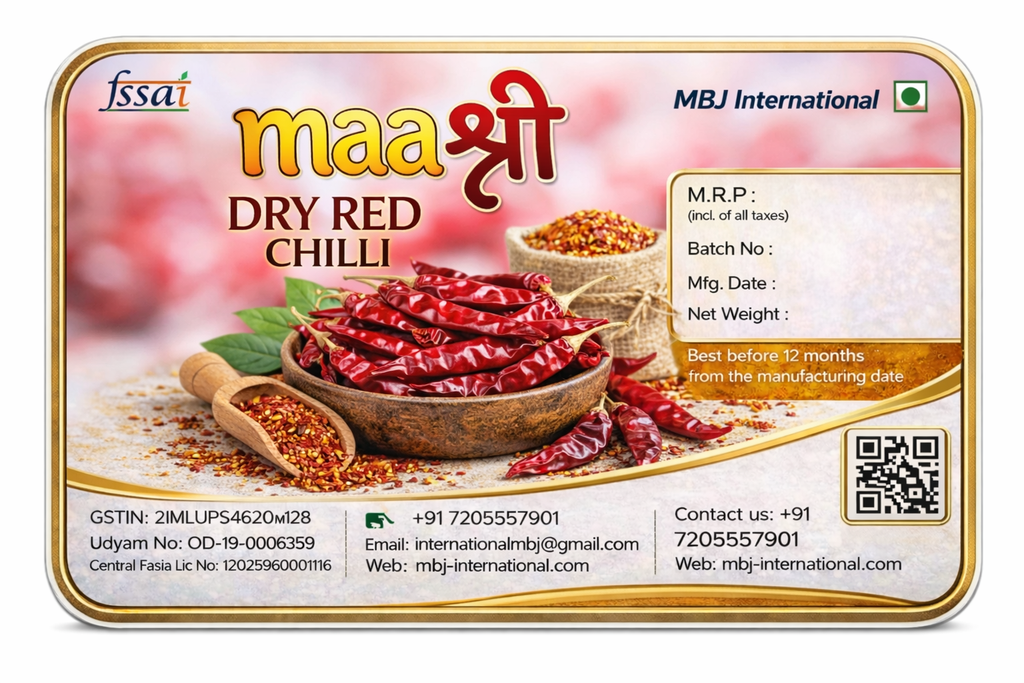maaश्री Dry Red Chilli | Stemless | Sortex Cleaned (100 g)